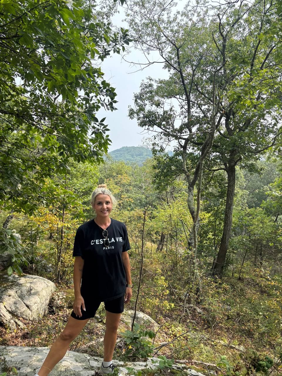 Jessica Gonzalez on a quiet hike